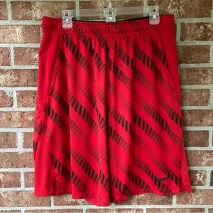 Nike men’s red & black athletic DRI-FIT shorts